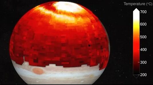 Jüpiter'in Atmosferinde Dalgalanan 10 Dünya Büyüklüğünde Bir Isı Dalgası Keşfedildi